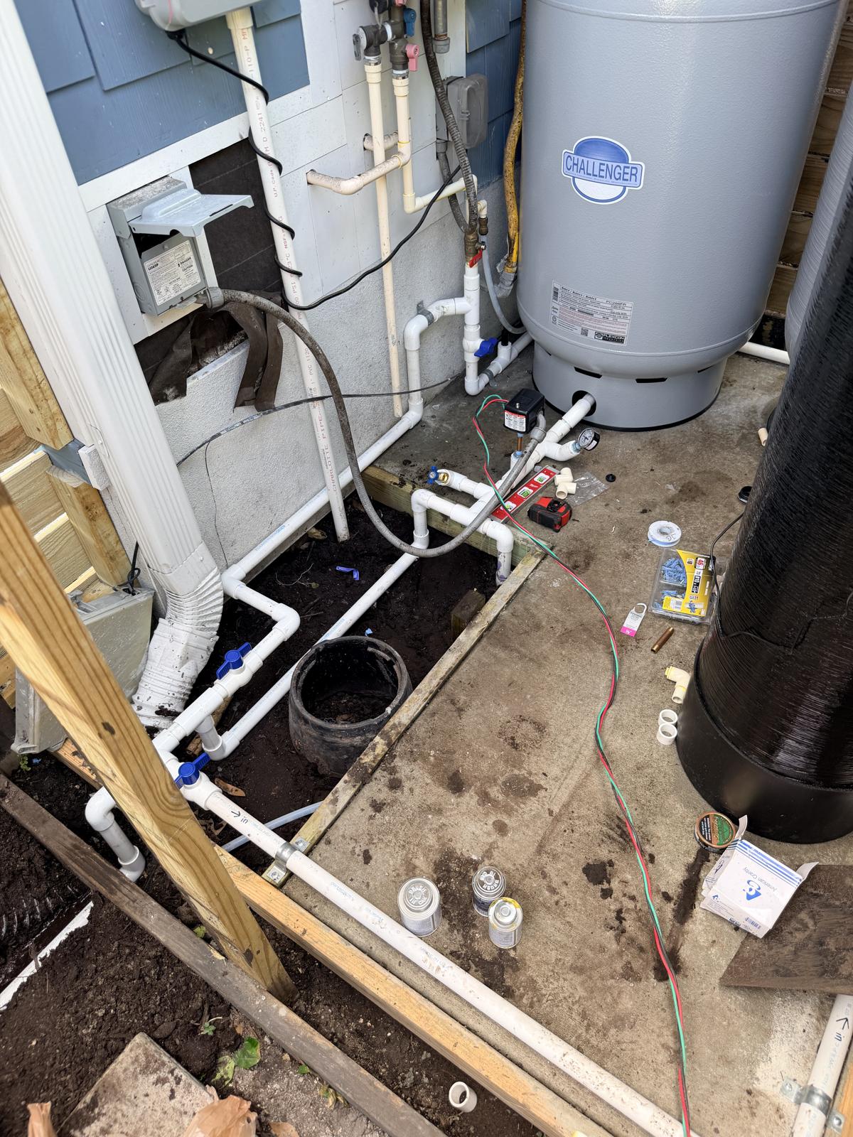 Well pump and pressure tank install